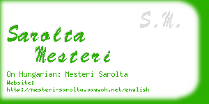 sarolta mesteri business card